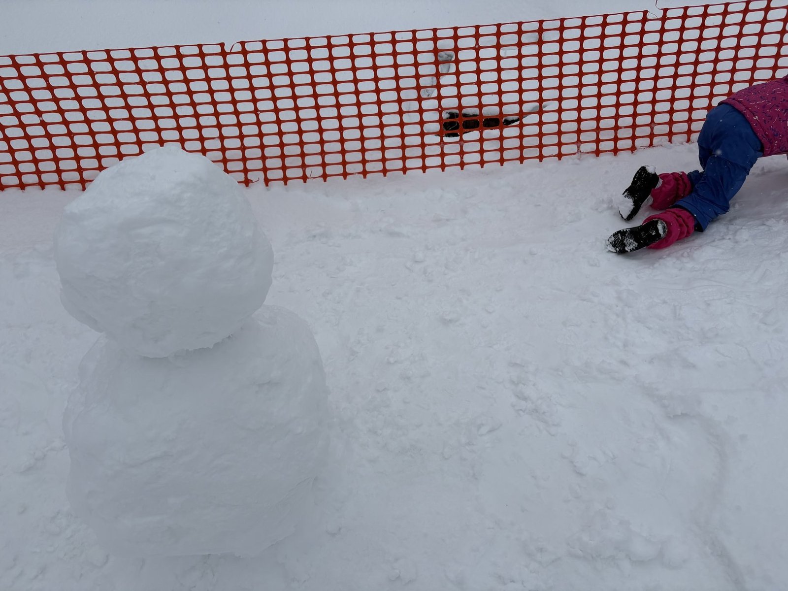 A snowman we built as a family