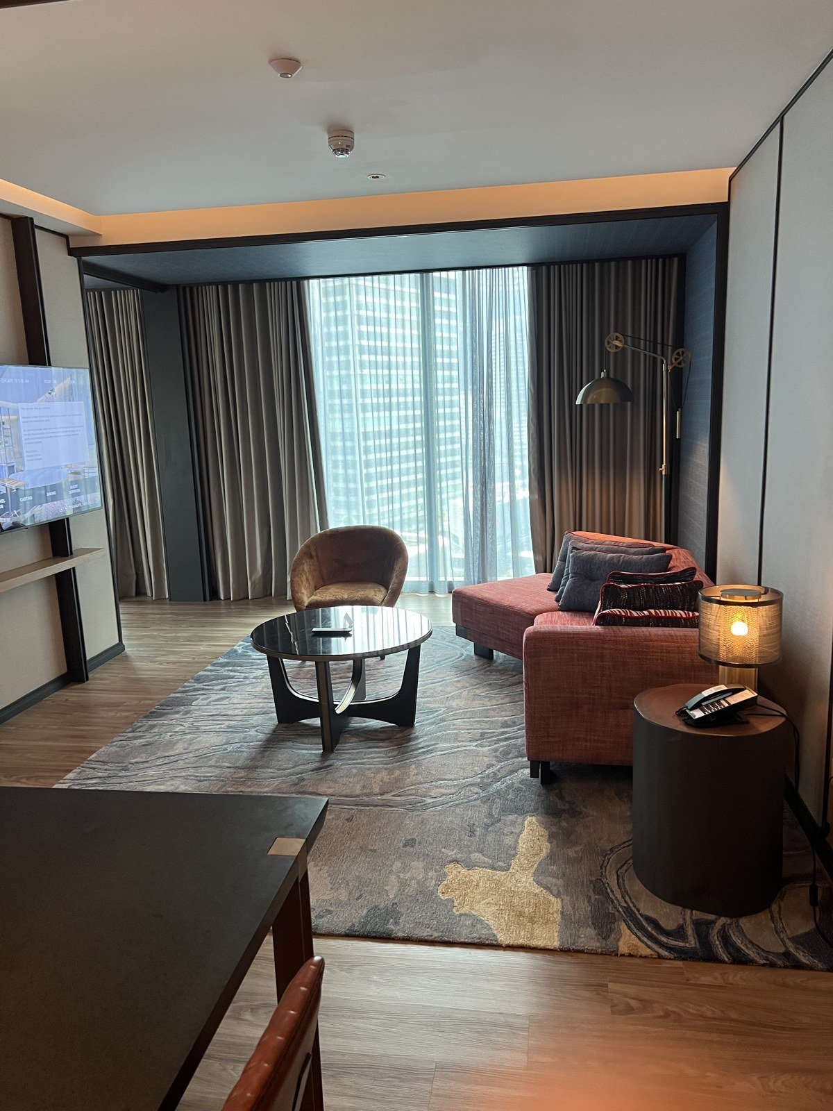 The living area of a room. With children, floor space matters more than finish