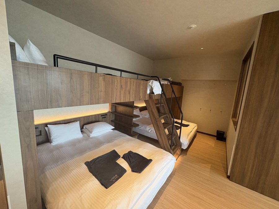 下の子の希望で選んだ、二段ベッド(bunk bed)のある部屋