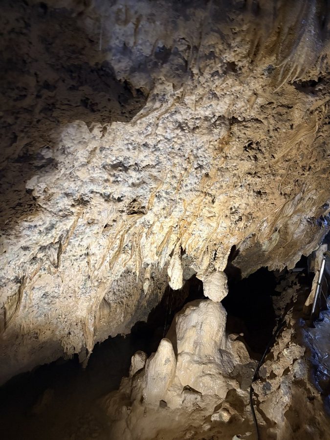 Stalactite formations inside, shaped over a very long time