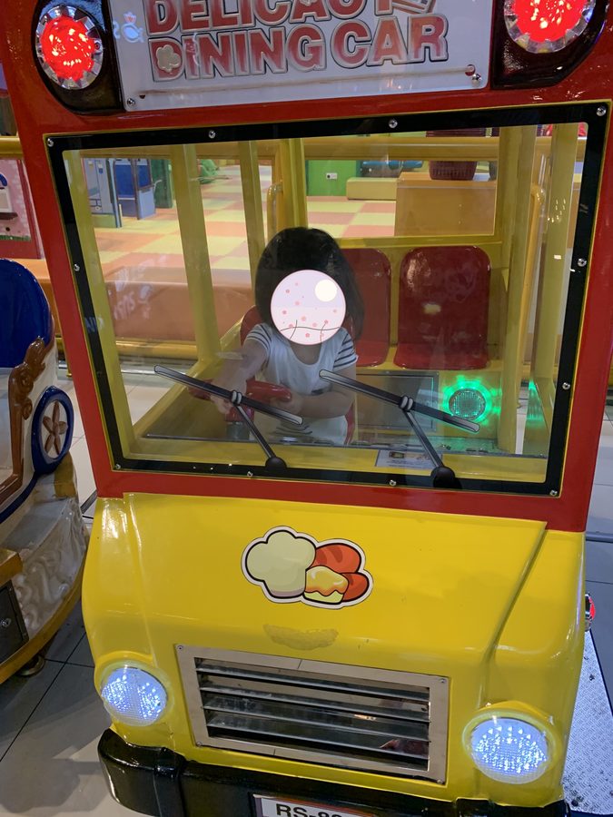 A coin-operated ride in the mall.