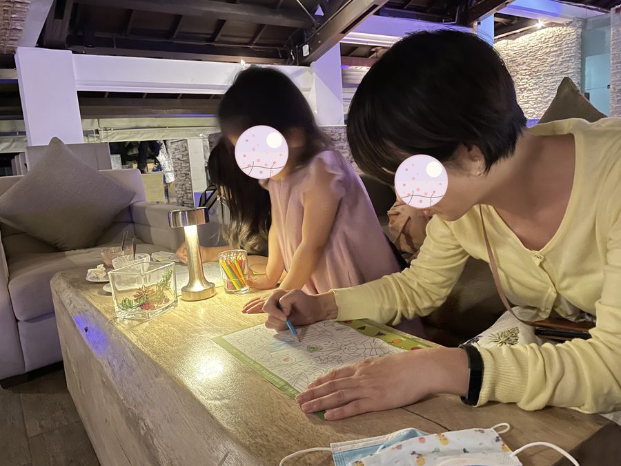 Colouring by candlelight.