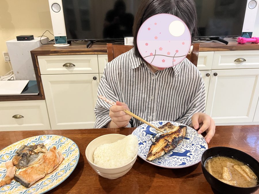 Grilled fish and miso soup. Even in Malaysia, this is what our table looked like.