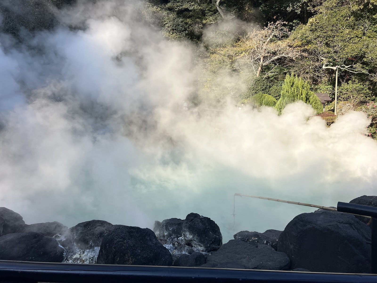 The cobalt-blue hot spring at Umi Jigoku 