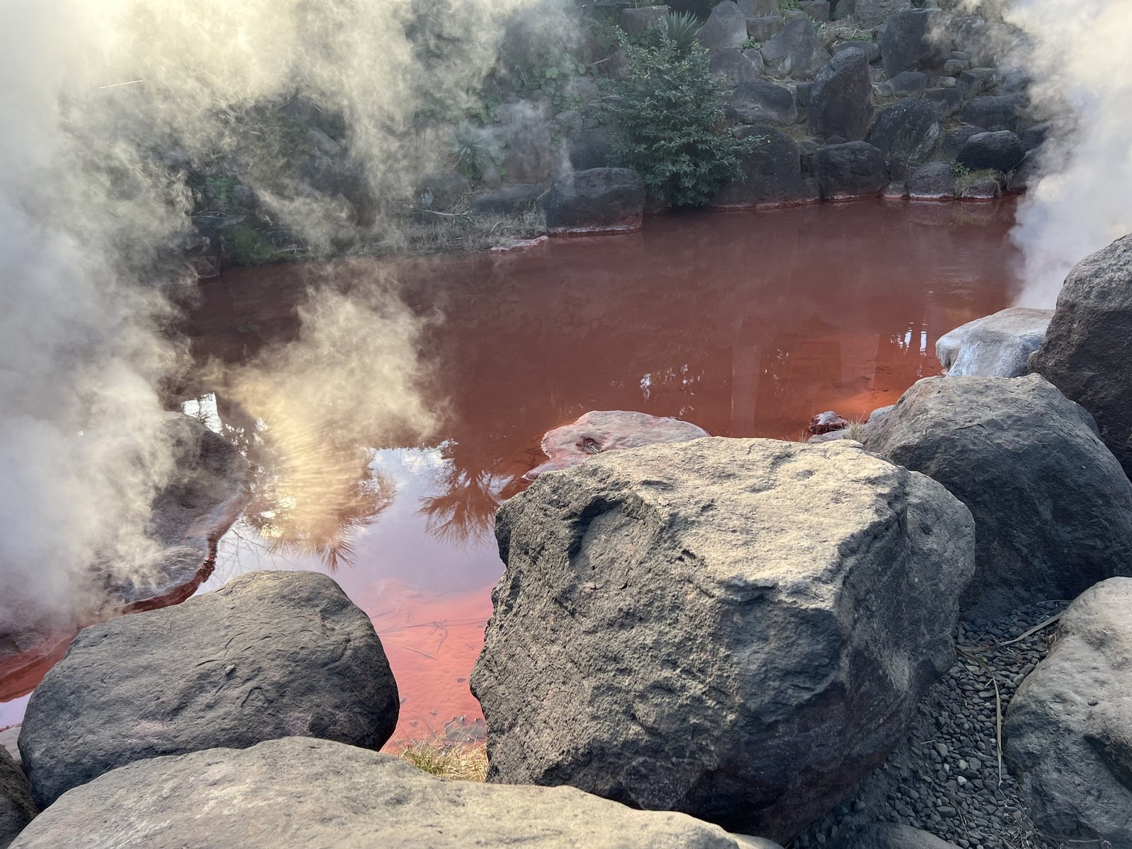 Steam rising off Chiike Jigoku 