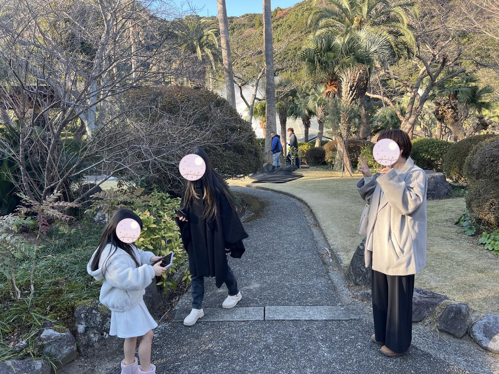 A family photo in the garden 