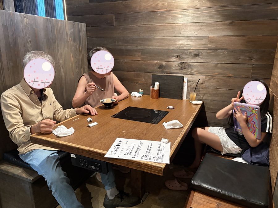 祖父母と一緒に。子どもたちは終始ごきげんでした