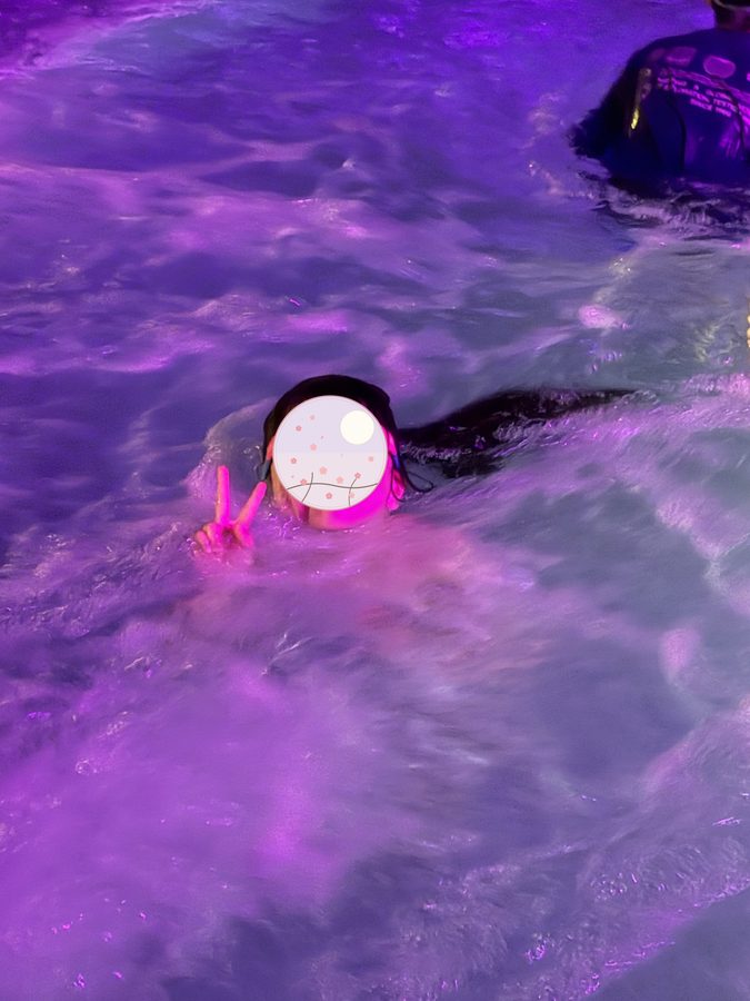In the water the light plays across you.