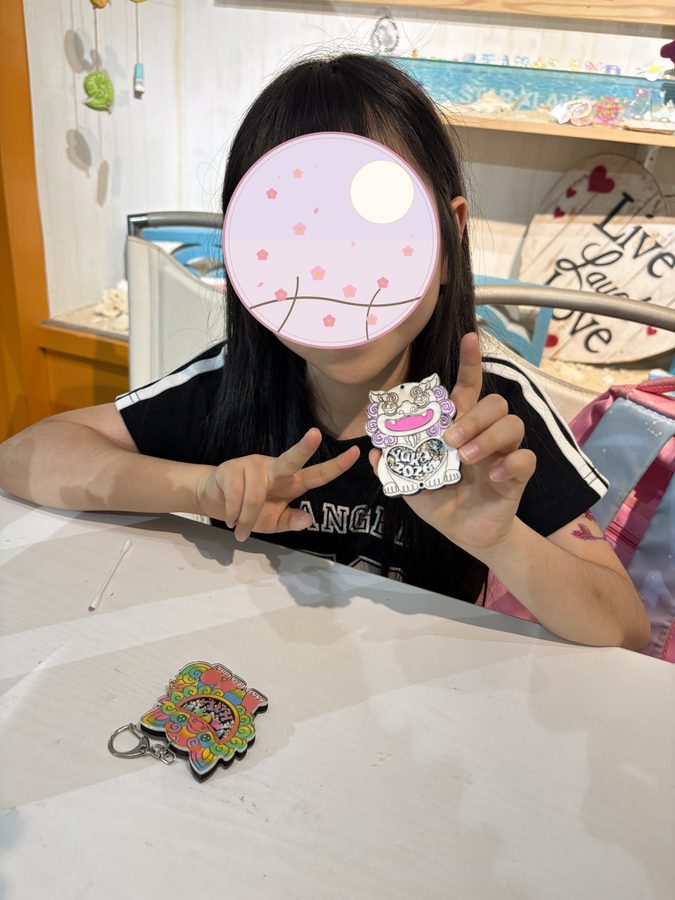 完成したキーホルダー