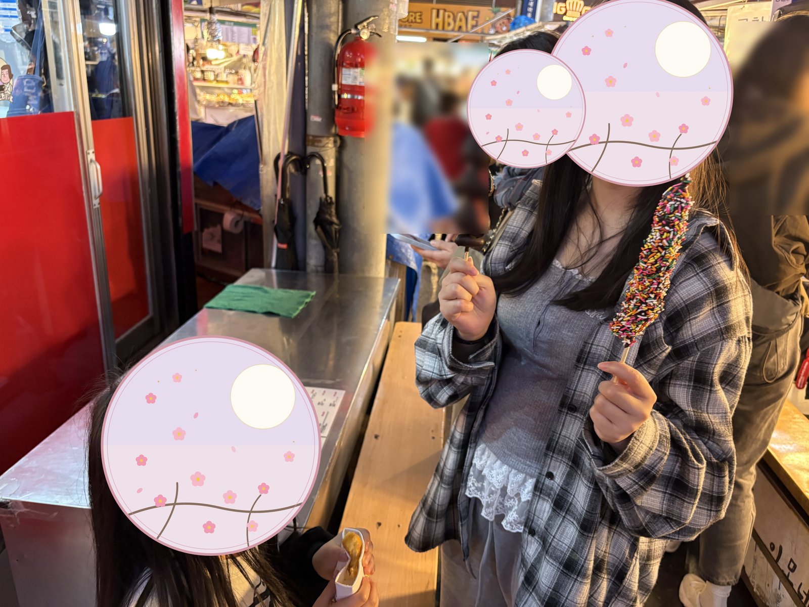Our child tucking into a street-stall snack 
